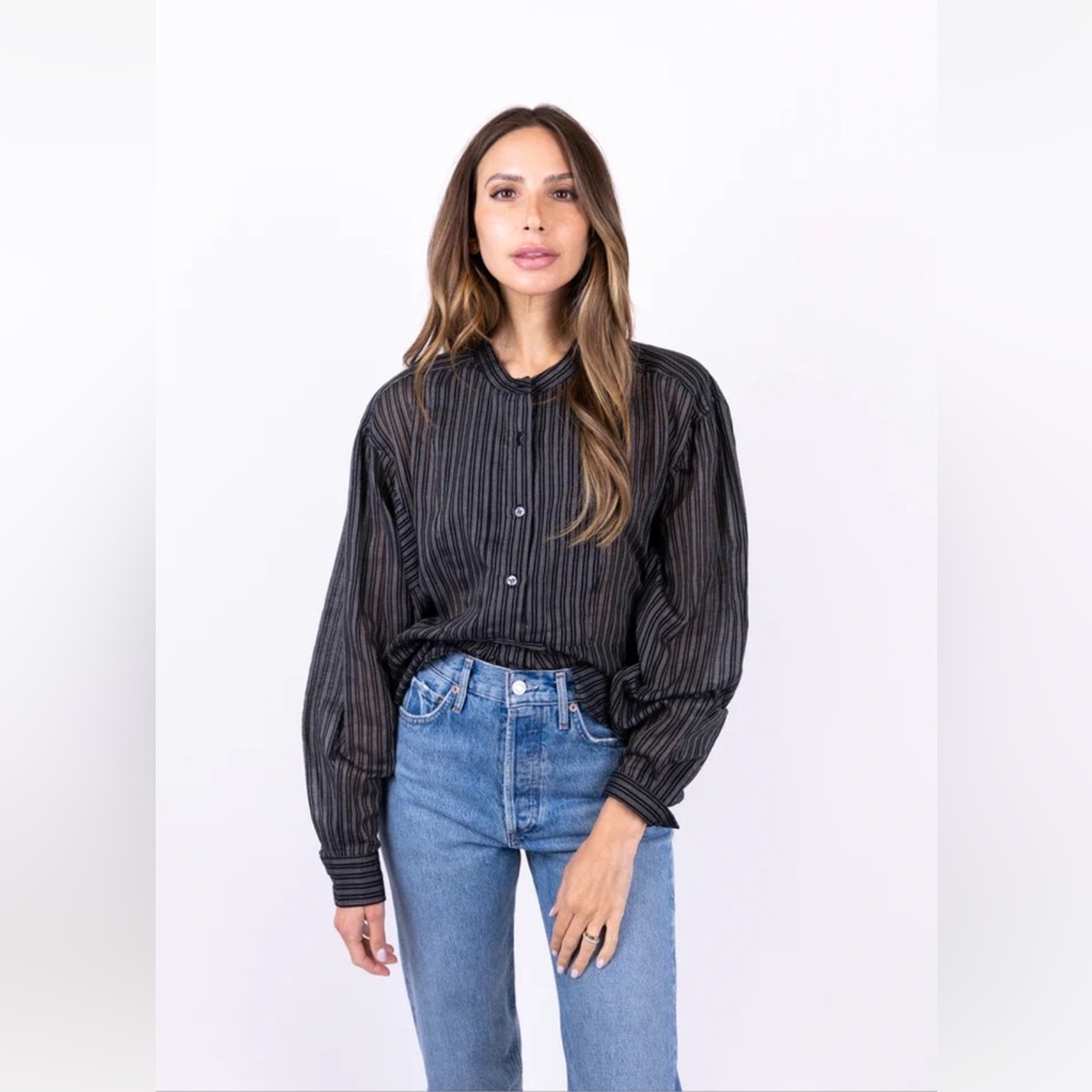 Isabel Marant Ejamet Striped Cotton Top FR 34